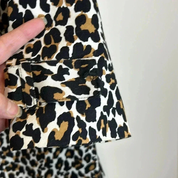 Cotton Trench Coat Leopard Print - Picture 6 of 12
